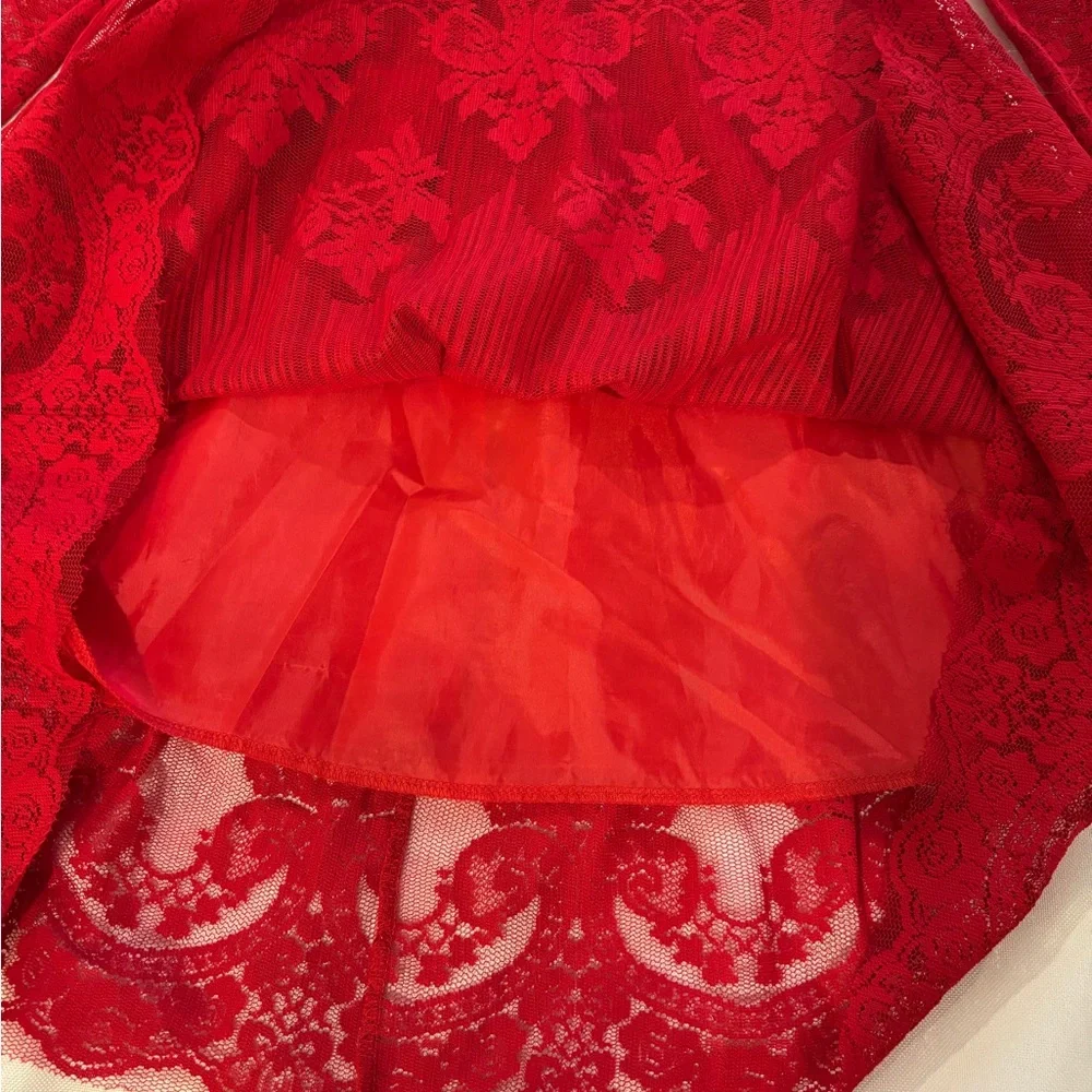 Elegant Red Lace‎ Kids Dress
